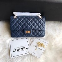 Łańcuszek Chanel Flap Original Cowhide Leather 30225 w kolorze niebieskiego złota