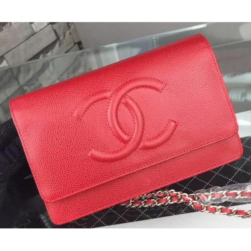 Torebka na ramię Chanel Flap Cannage Pattern A5373 w kolorze czerwonym