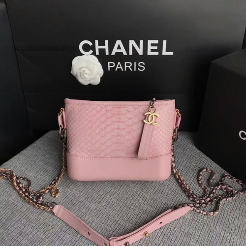Torebka Chanel Gabrielle Mini Shoulder Bag Original Python Leather 8122A Pink