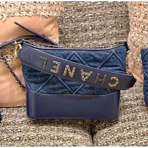 Torebka Chanel Gabrielle Small Denim Hobo AS0865 Niebieska