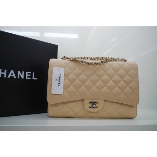 Torebka Chanel Jumbo Caviar Flap Bag 36076 Apricot Silver Chain