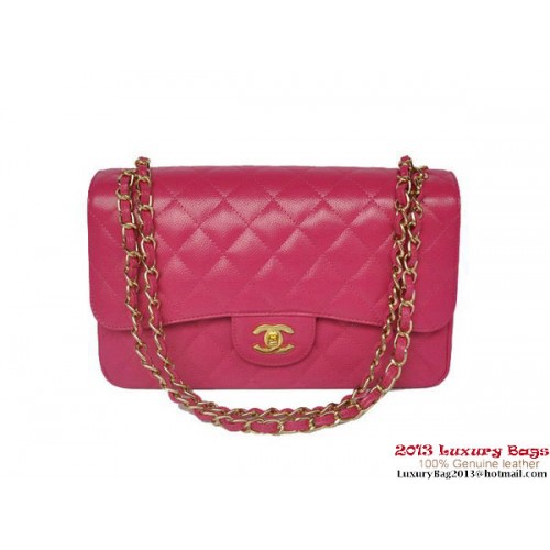Torebka Chanel Jumbo Quilted Classic Cannage Patterns Flap Bag A58600 w kolorze różowego złota