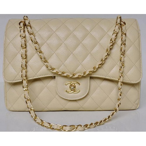Torebka Chanel Jumbo Quilted Classic Flap Bag Apricot Cannage Patterns A58600 Gold