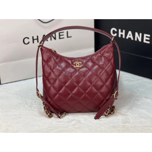 Plecak Chanel Lambskin AS3487 Burgundy