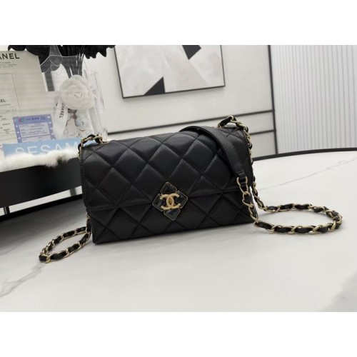 Torebka na ramię Chanel Flap Lambskin AS2557 czarna