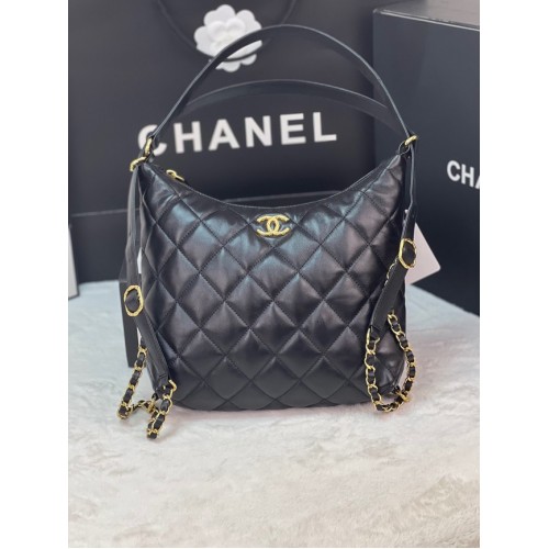 Plecak Chanel Lambskin AS3487 czarny