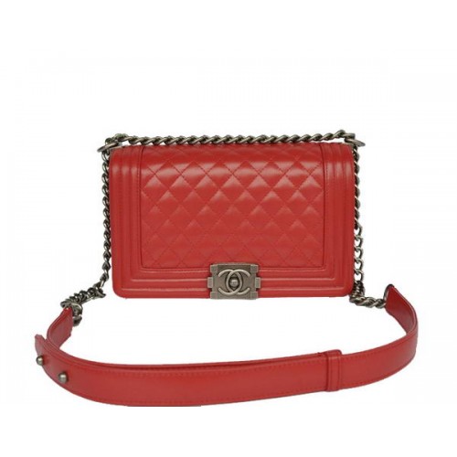 Torebka na ramię Chanel Le Boy Flap A67086 Czerwona
