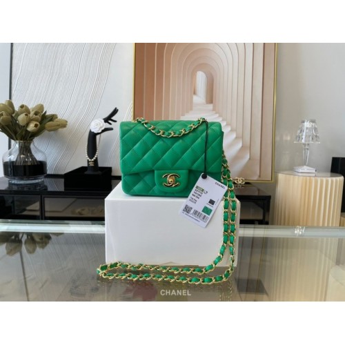 Torebka Chanel MINI Flap Bag Original Sheepskin Leather 1115 green