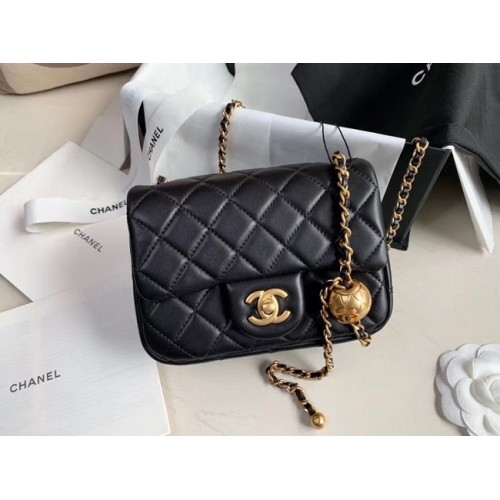 Torebka Chanel MINI Flap Bag Original Sheepskin Leather AS1786 czarna