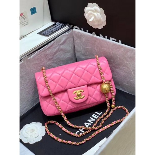 Torebka Chanel MINI Flap Bag Original Sheepskin Leather AS1787 Pink