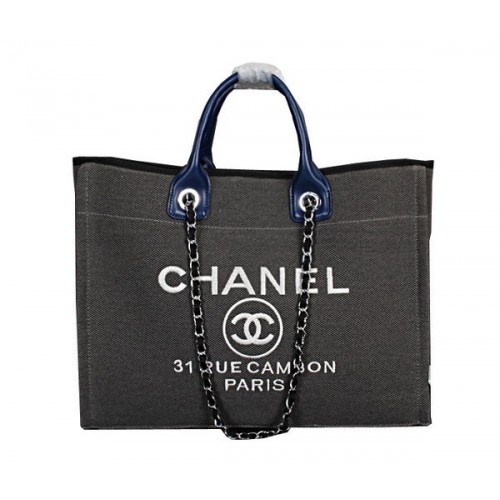 Torba na zakupy Chanel Medium Canvas A67012 Szara