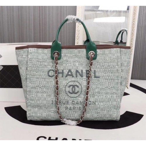 Torba na zakupy Chanel Medium Canvas Tote 8099 zielona