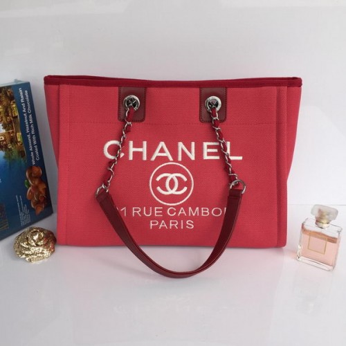 Torba na zakupy Chanel Medium Canvas Tote A68045 Rose