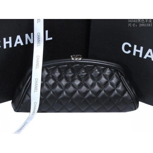 Torebka Chanel Mini Clutch Bag z owczej skóry A34342 Czarna