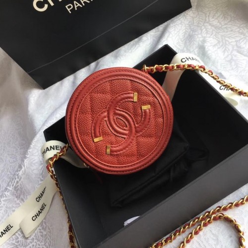 Kopertówka Chanel Original z łańcuszkiem A81599 czerwona