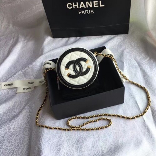 Kopertówka Chanel Original z łańcuszkiem A81599 biała