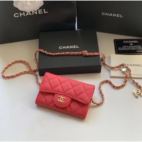 Chanel Original Grained Calfskin Pocket 81081 czerwony