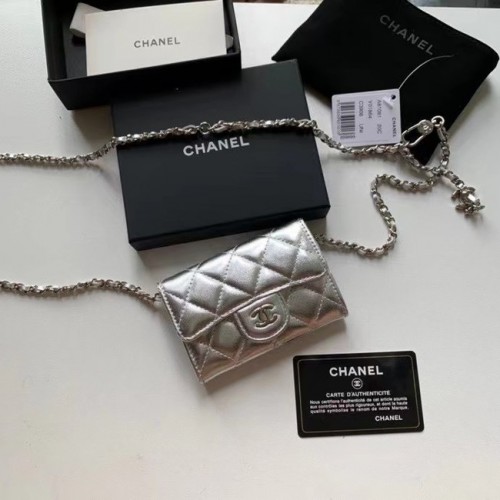 Chanel Original Grained Calfskin Pocket 81081 srebrny