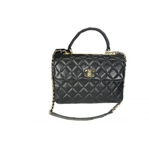 Torebka Chanel Original Lambskin Embellished Flap Bag CHA92238 w kolorze czarnym