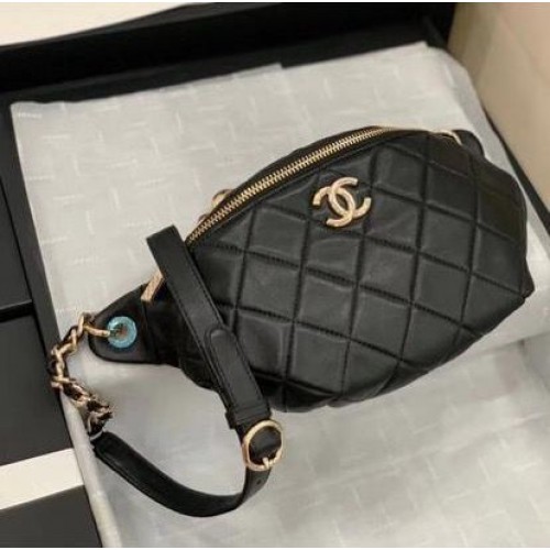 Torebka Chanel Original Leather Belt Bag C5398 Czarna