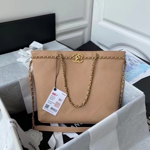 Torba na zakupy Chanel Original Leather AS2374 różowa