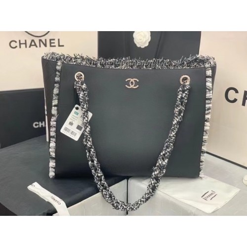 Torba na zakupy Chanel Original Leather AS8485 czarna