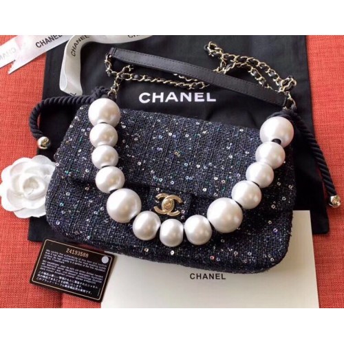 Torebka Chanel Original Pearl z paskiem na ramię A1112 w kolorze czarnym
