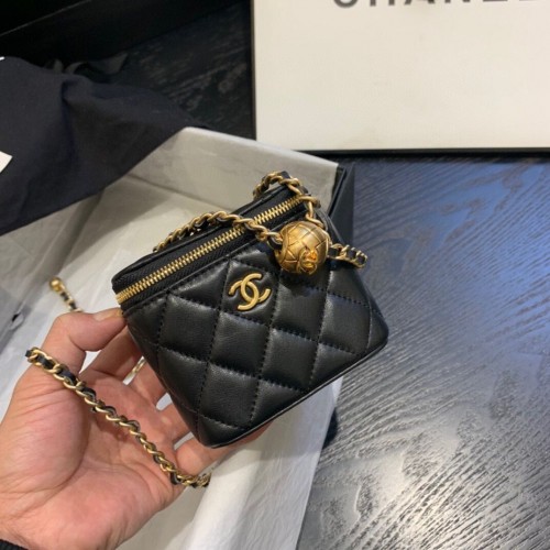 Torebka Chanel Original Small Classic na łańcuszku AP1447 w kolorze czarnym