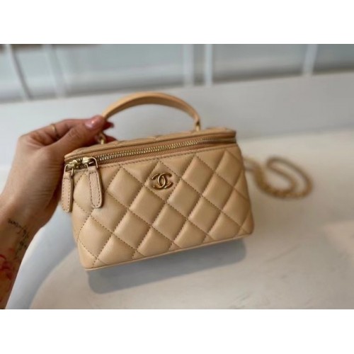 Torebka Chanel Original Small Classic na łańcuszku AP2199 Apricot