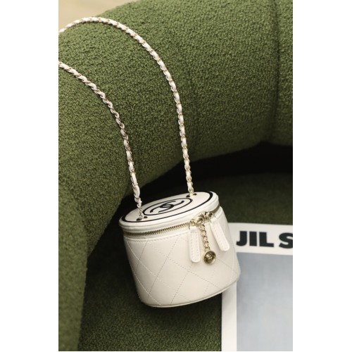 Torebka Chanel Original mini classic na łańcuszku SS2021 biała