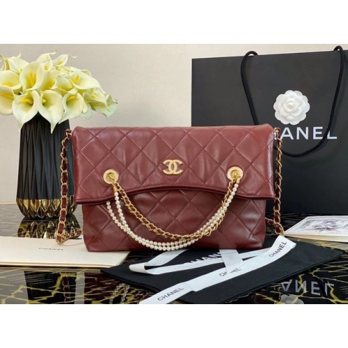 Torba na zakupy Chanel Original AS2213 Burgundy
