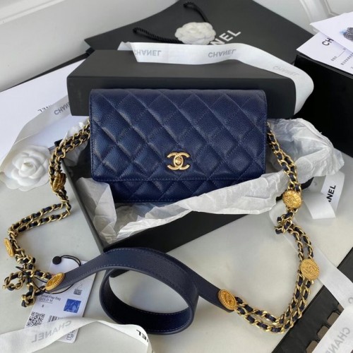 Chanel MAŁA TOREBKA Z KLAPĄ AP2840 Royal Blue