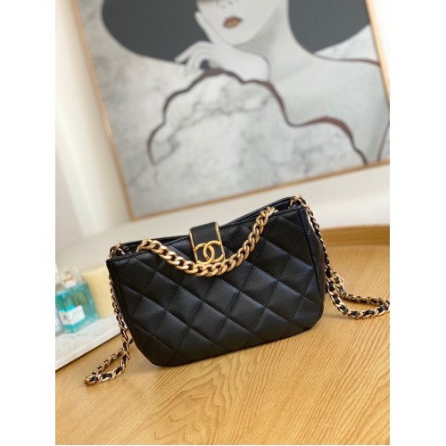 Chanel MAŁA TOREBKA HOBO AS3476 czarna