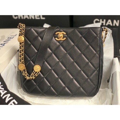 Chanel MAŁA TOREBKA NA ZAKUPY AS3400 czarna