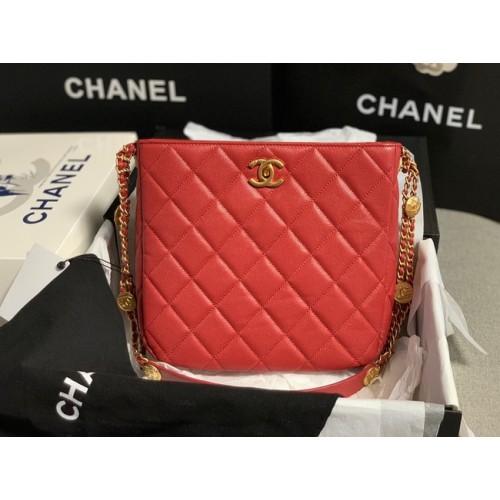 Chanel MAŁA TOREBKA NA ZAKUPY AS3400 czerwona