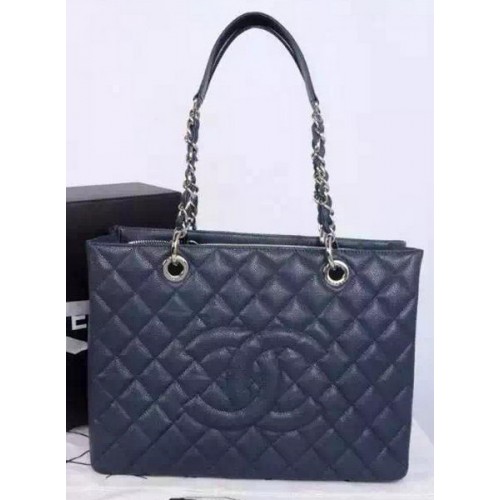 Torebka Chanel Shopper, oryginalna skóra cielęca A95021 Royal