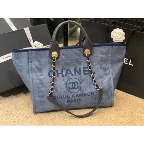 Torba na zakupy Chanel A66941 niebieska