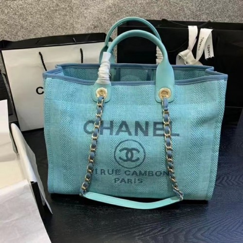 Torba na zakupy Chanel A66941 jasnoniebieska