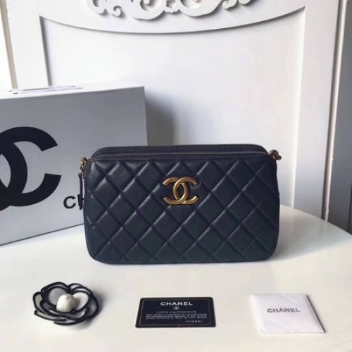 Torebka na ramię Chanel Oryginalna skóra owcza A66269 Royal