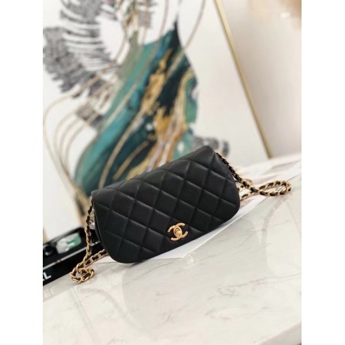 Torebka Chanel Small Flap Shoulder Bag Oryginalna skóra AP2358 czarna