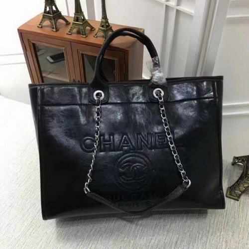 Torba Chanel Tote Bag ze skóry cielęcej CHA3626 Czarna