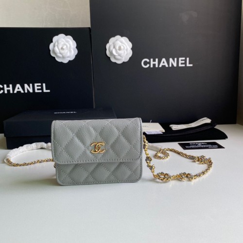 Torebka Chanel WOC Belt Bag Original Caviar Leather 2306 Gray