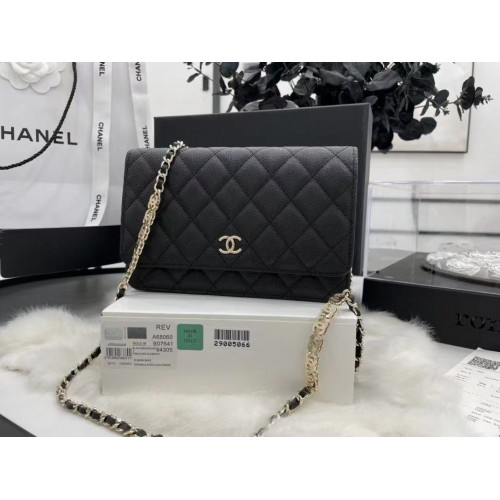 Torebka Chanel WOC Original Caviar Leather Flap na ramię CC33815 czarna