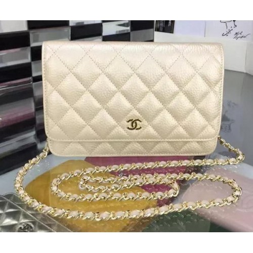 Torebka Chanel WOC mini Flap Bag Deer Skin A5375 Apricot