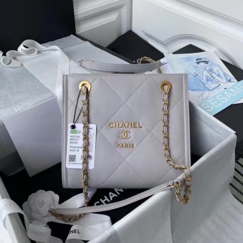 Torebka Chanel ze skóry na ramię AS2750 szara