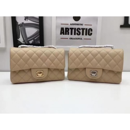 Torebka Chanel mini Classic Flap Bag Original Cannage Pattern A1116 Apricot
