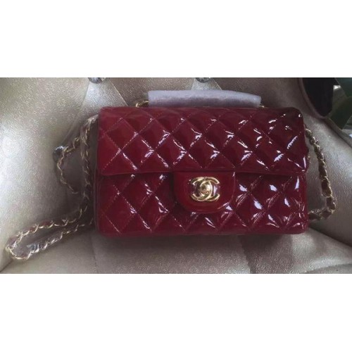Torebka Chanel mini Classic Flap Bag Original Patent A1116 Wine
