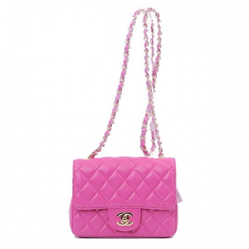Torebka Chanel mini Classic Flap Bag Peach Sheekskin 1115 Gold