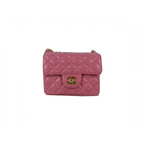 Torebka Chanel mini Classic Flap Bag Peach Sheekskin CHA1115 Gold