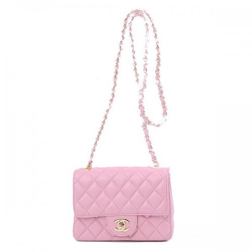 Torebka Chanel mini Classic Flap Bag Pink Sheekskin 1115 Gold